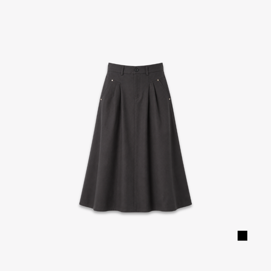 PISCO Women High-Waist A-Line Midi Skirt