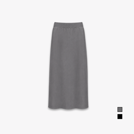 PISCO Women Knit Elastic Waist Maxi Skirt