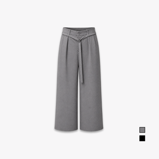 PISCO Women High-Waist Belted Wide-Leg Pants