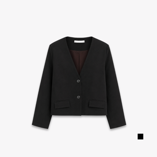 PISCO Women V-Neck Cropped Blazer