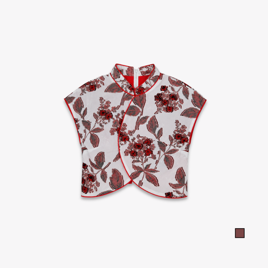 YFS Women Modern Floral Cheongsam Top