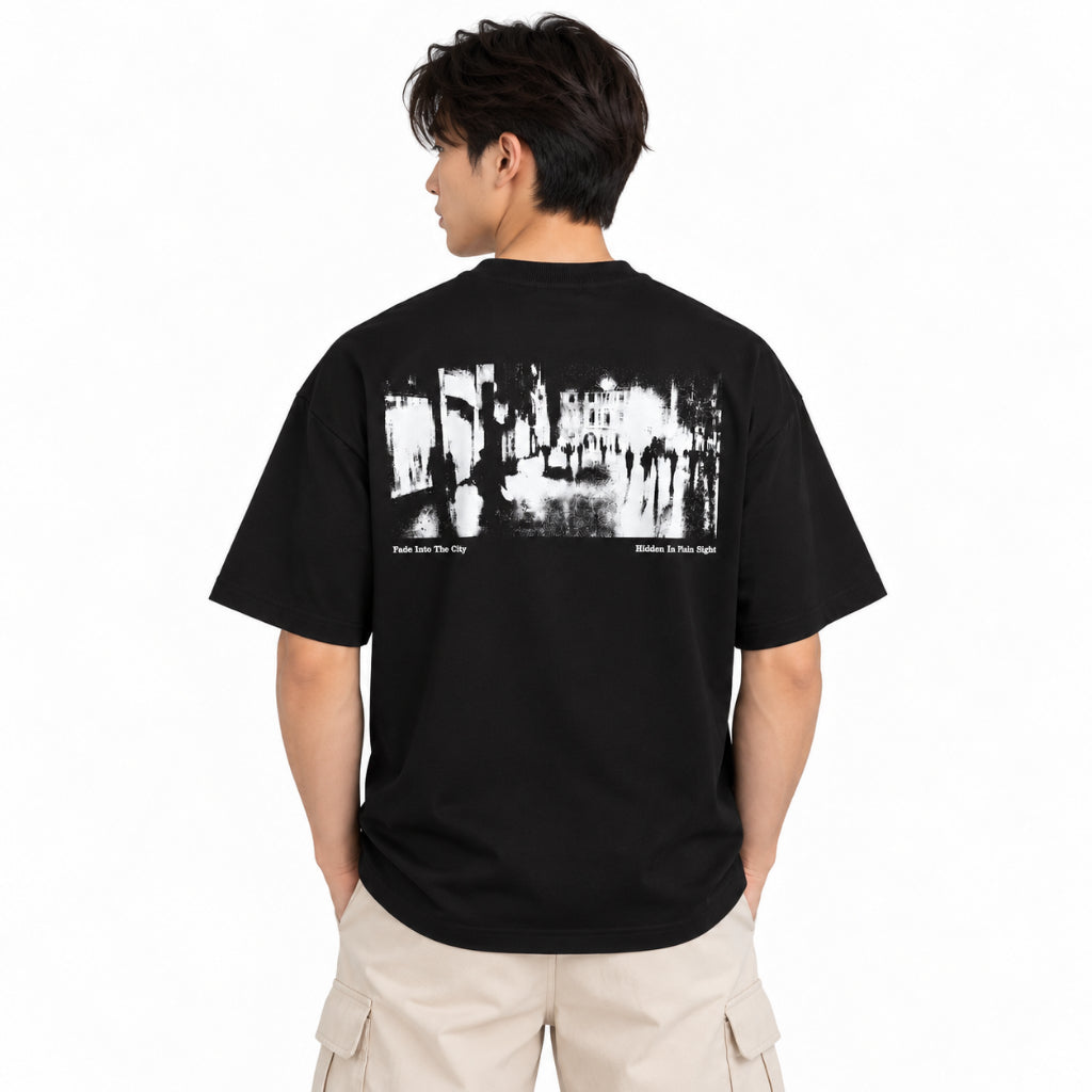 COLEGACY Men Noir Cityscape Graphic Tee