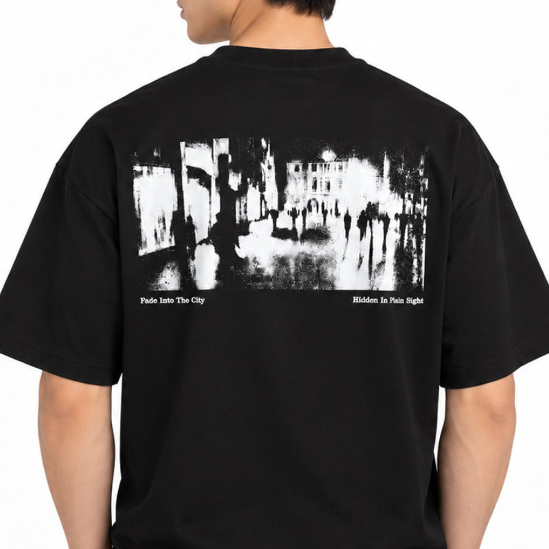 COLEGACY Men Noir Cityscape Graphic Tee