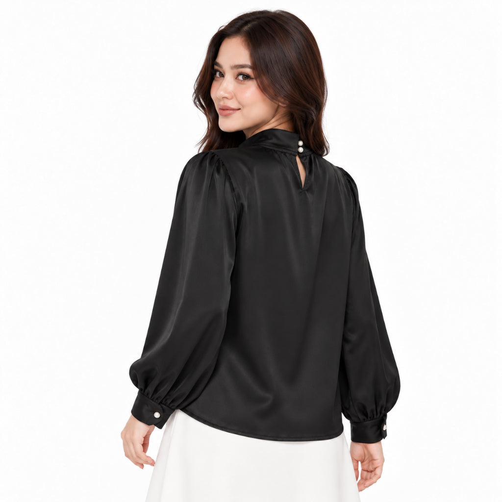 PISCO Women Bow Tie Blouse