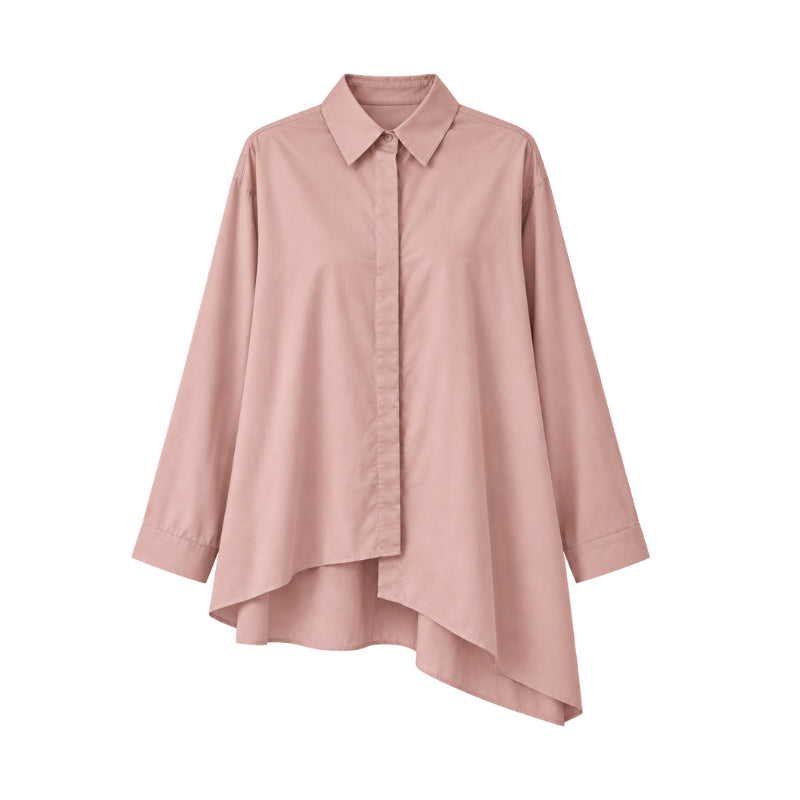 PISCO Women High-Low Shirt Long Sleeve Shirt