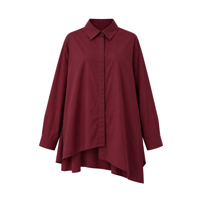 PISCO Women High-Low Shirt Long Sleeve Shirt