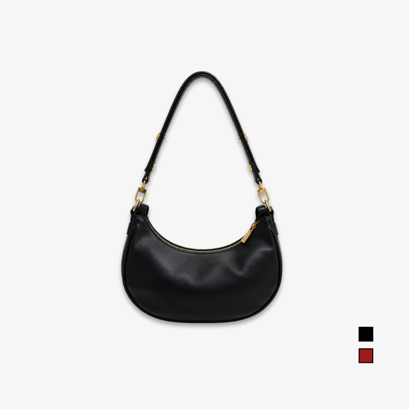 YFS Women PU Leather Crescent Shoulder Bag