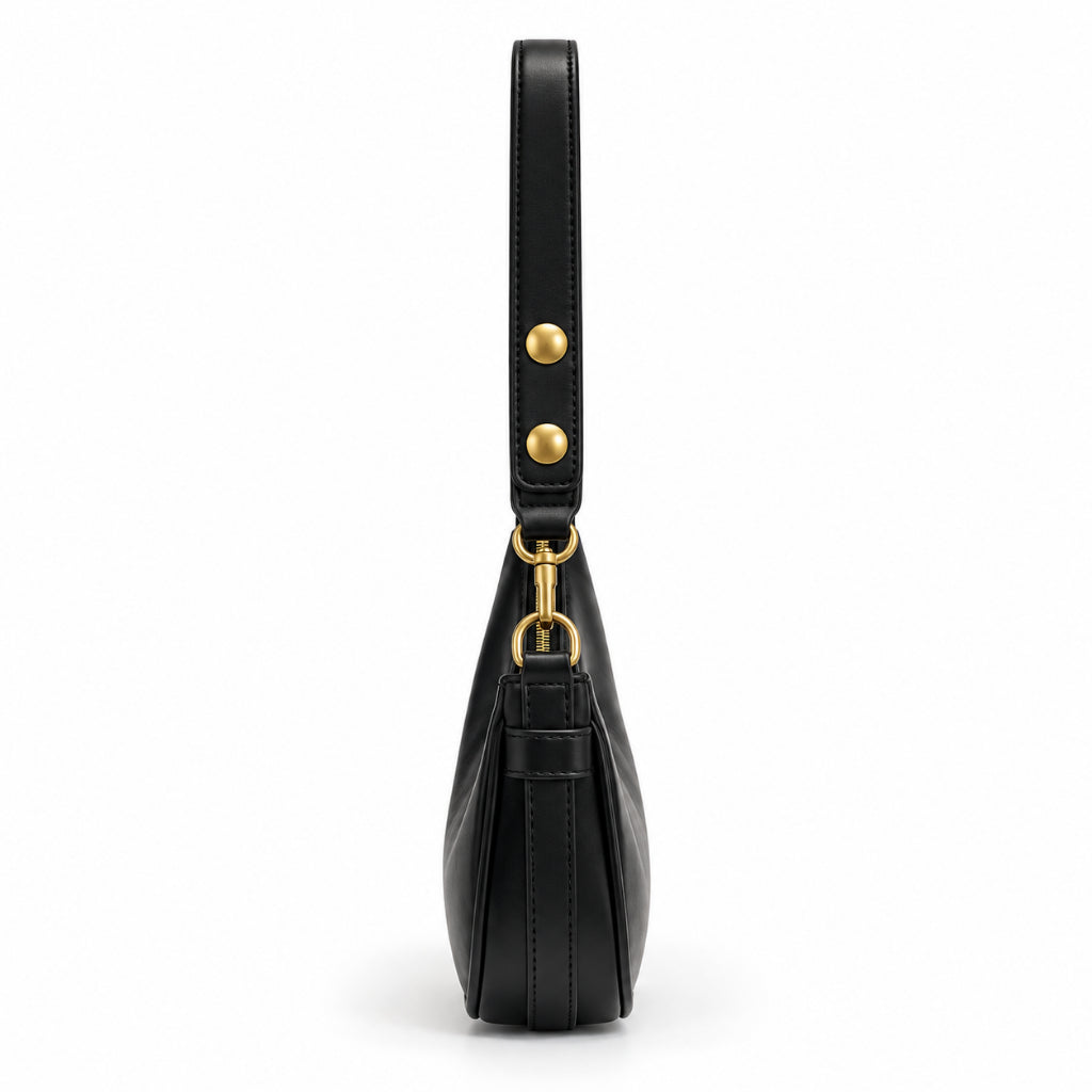 YFS Women PU Leather Crescent Shoulder Bag
