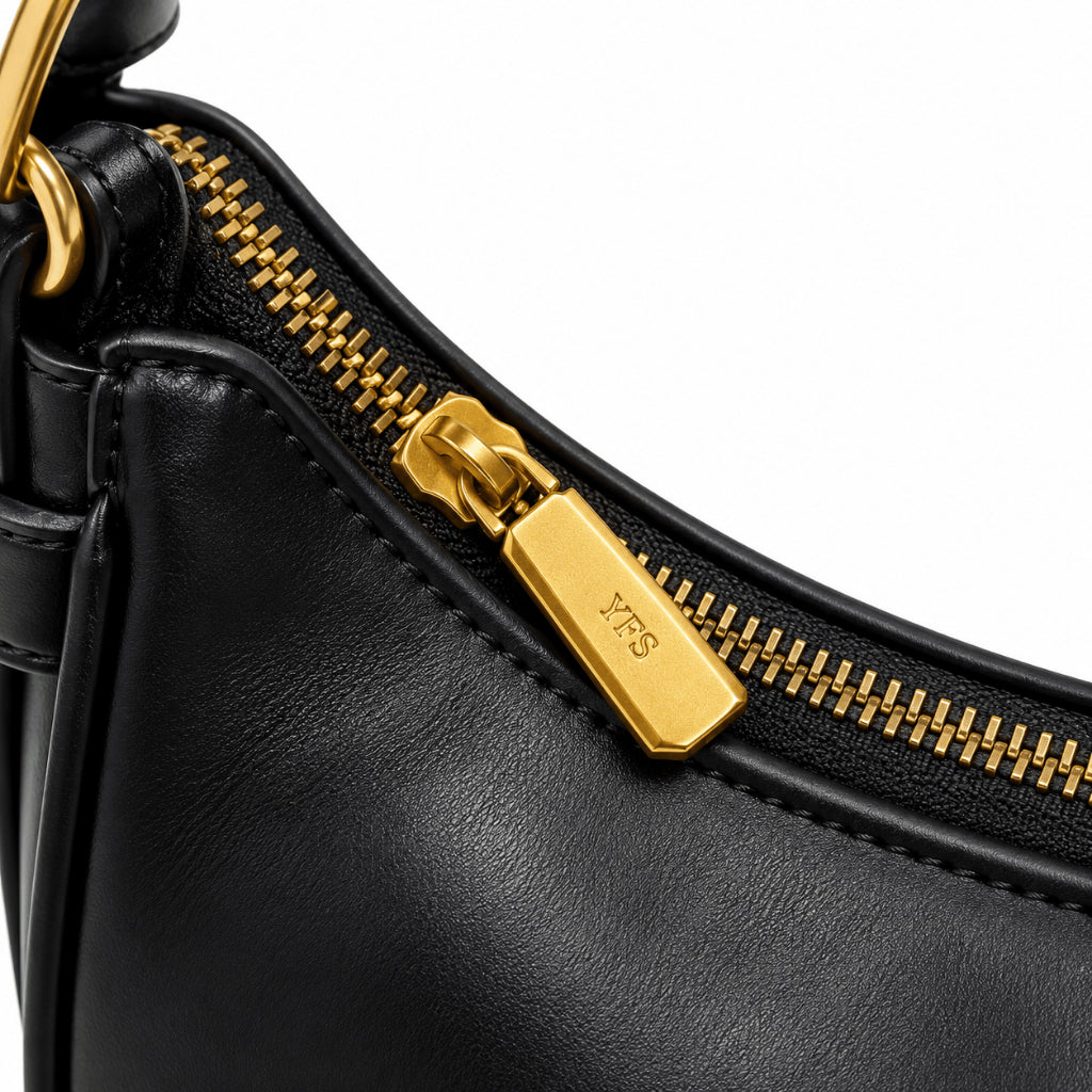 YFS Women PU Leather Crescent Shoulder Bag