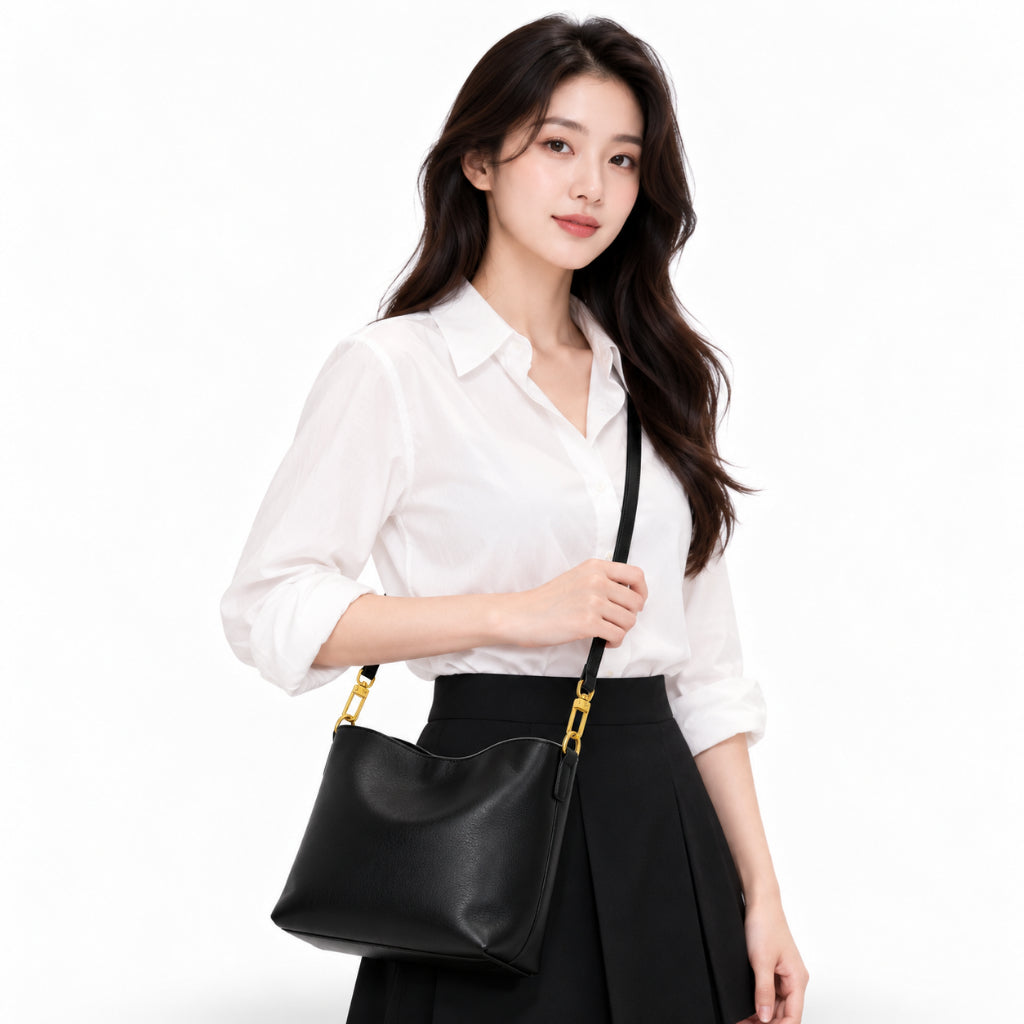 YFS Women PU Leather Floral Strap Shoulder Sling Bag