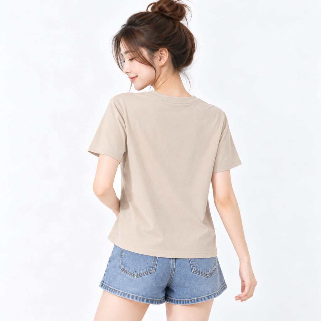 YFS Women Happy Moods Embellished Graphic Tee
