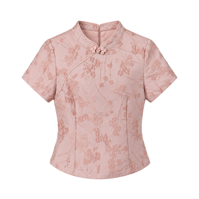YFS Women Floral Jacquard Cheongsam Set Wear