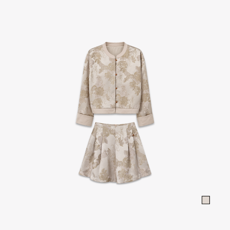 YFS Women Floral Jacquard Co-Ord Set Wear