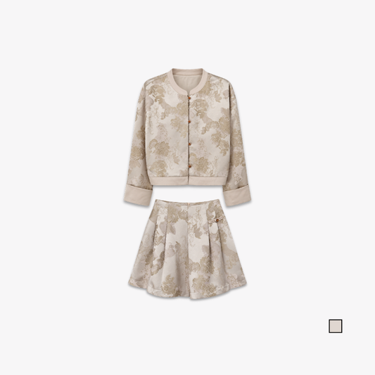 YFS Women Floral Jacquard Co-Ord Set Wear