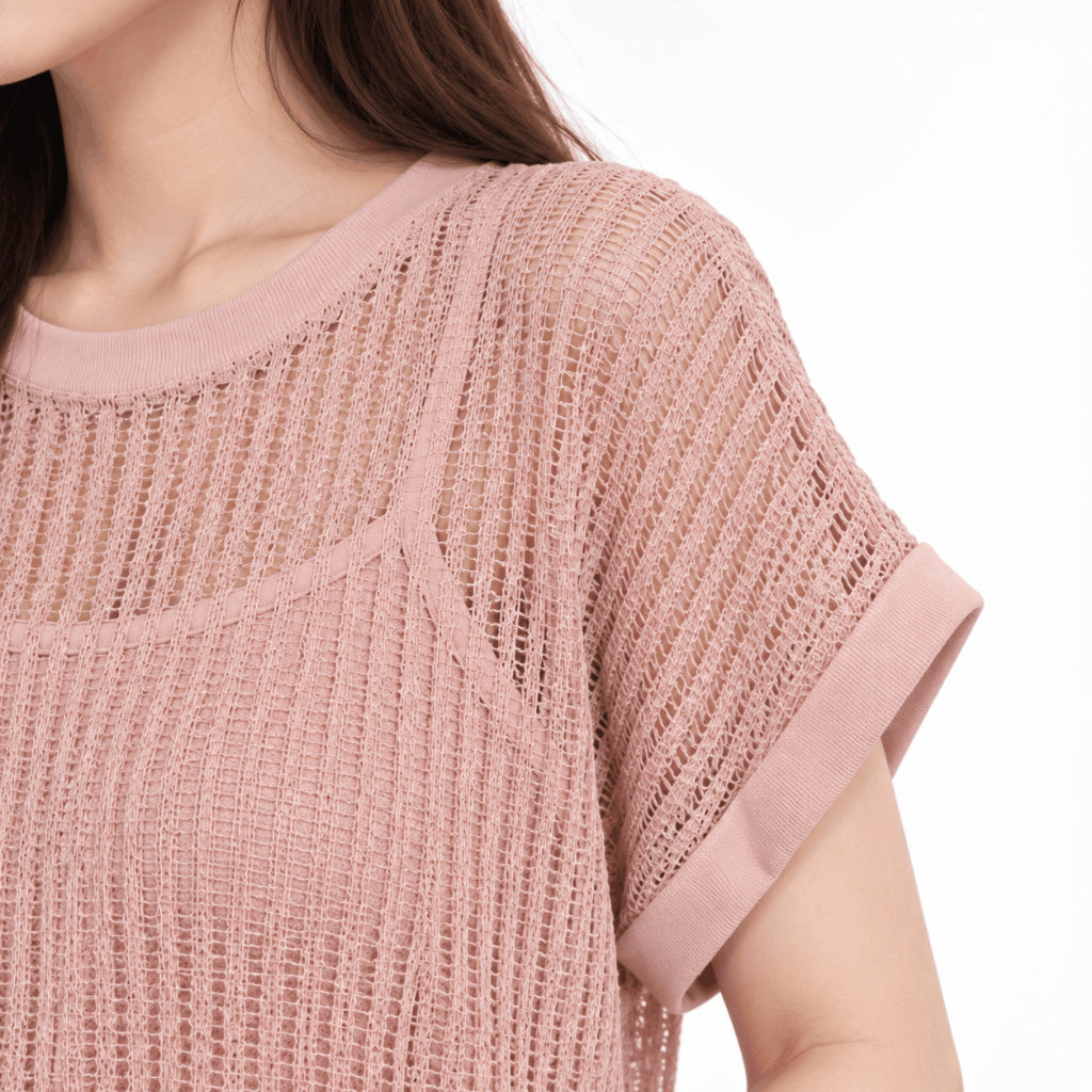 YFS Women Open Knit Relaxed Fit Top