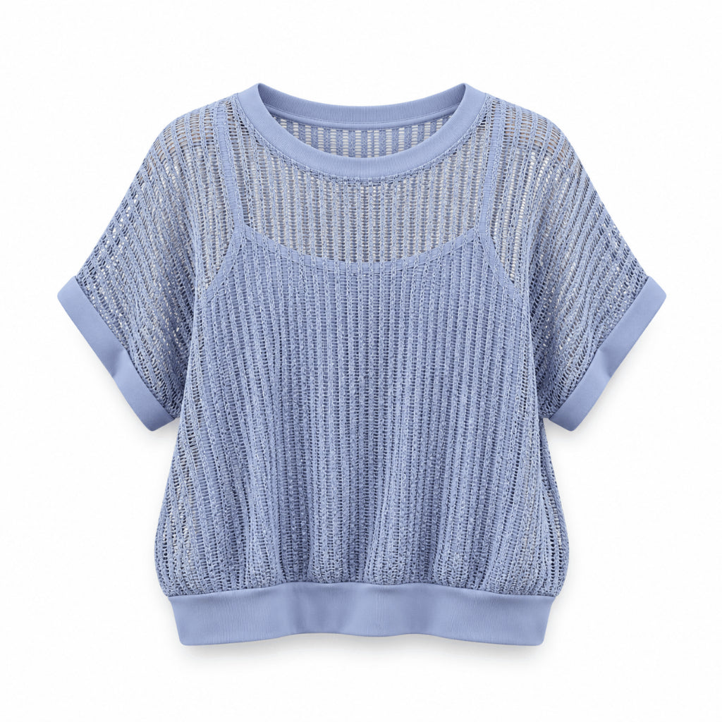 YFS Women Open Knit Relaxed Fit Top