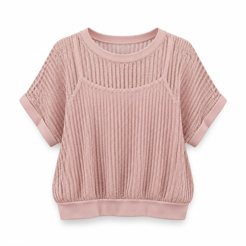 YFS Women Open Knit Relaxed Fit Top