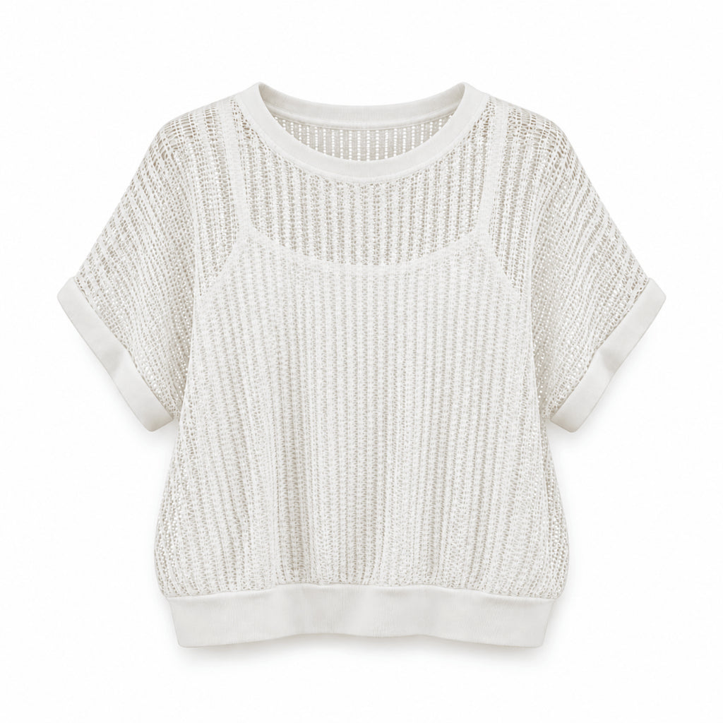 YFS Women Open Knit Relaxed Fit Top
