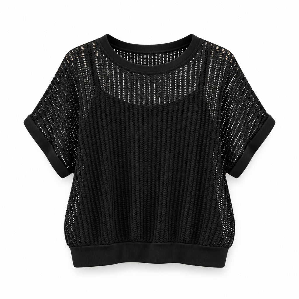 YFS Women Open Knit Relaxed Fit Top