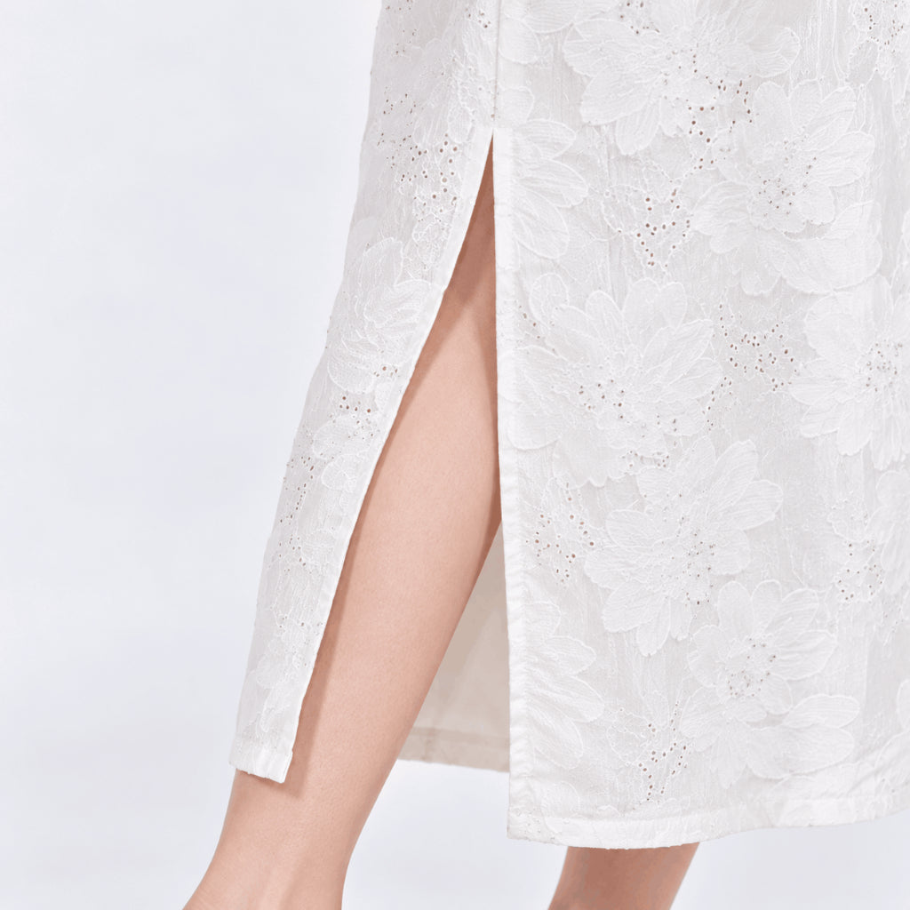 YFS Women Floral Lace Halter Midi Dress