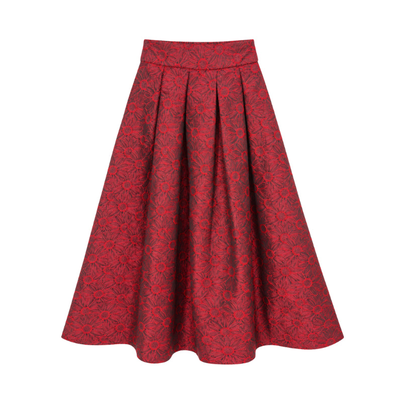 YFS Women Floral Jacquard Two-Piece Set Wear