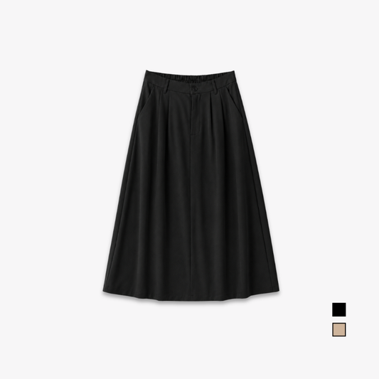 PISCO Women Elegant Pleated Maxi Skirt