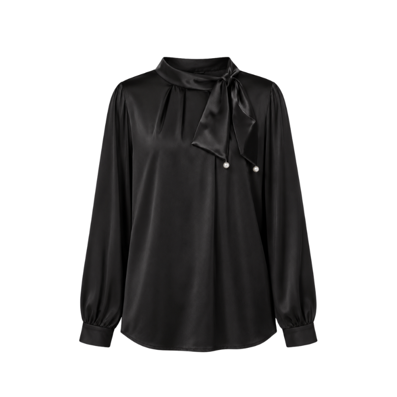 PISCO Women Bow Tie Blouse