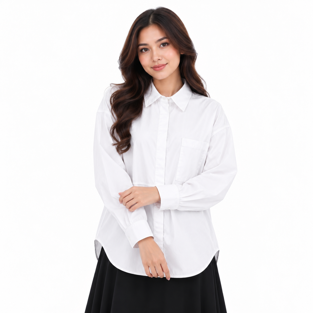 PISCO Women Button-Up Long Sleeve Shirt