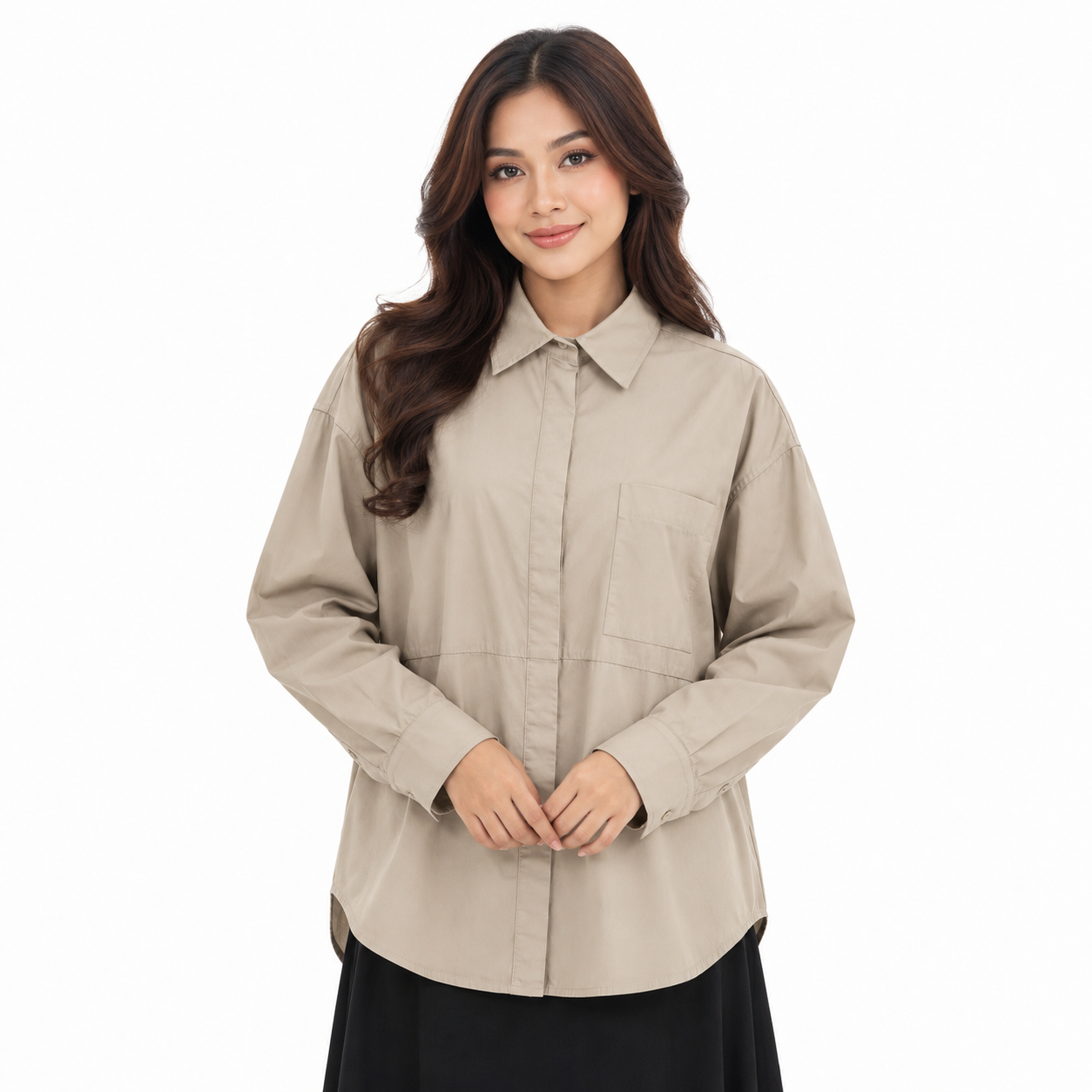 PISCO Women Button-Up Long Sleeve Shirt