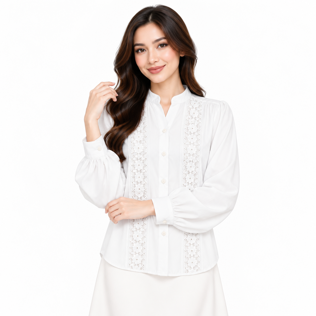 PISCO Women Lace Panel Blouse
