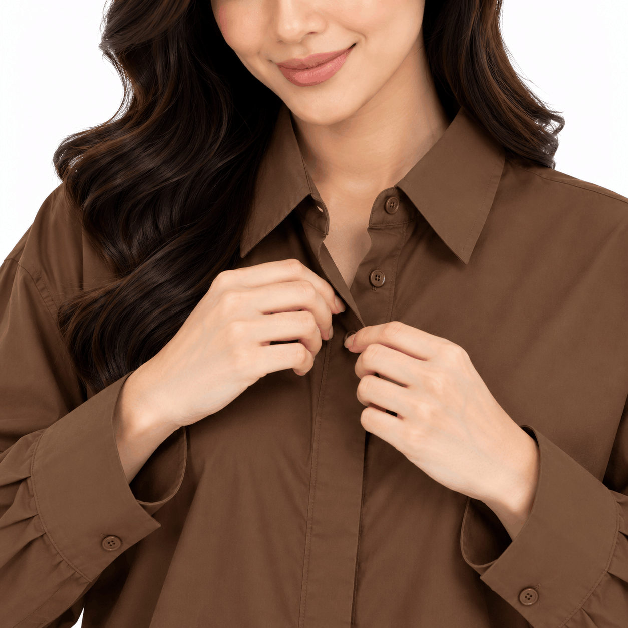 PISCO Women High-Low Shirt Long Sleeve Shirt
